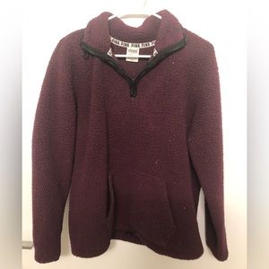 PINK by VS burgundy Sherpa